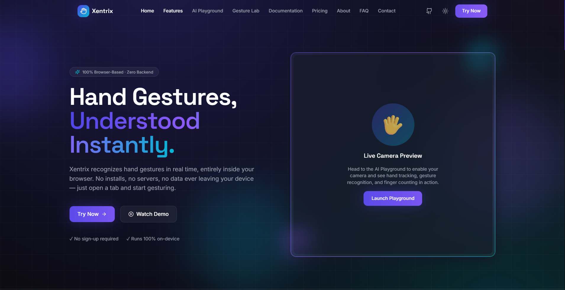 Screenshot 1 of Xentrix project